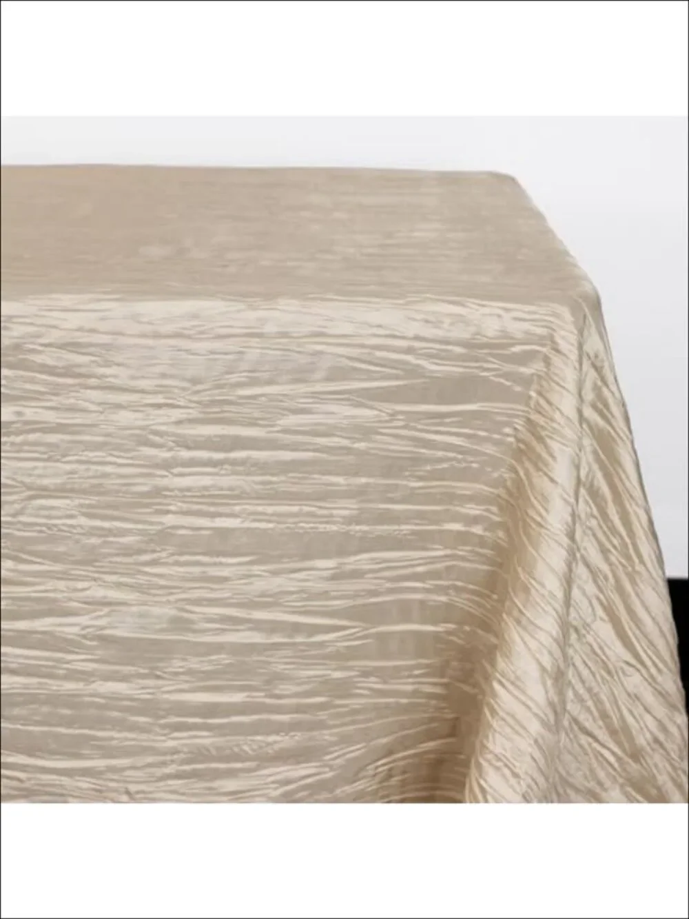 90x132 Inch Rectangular Crinkle Taffeta Tablecloth for 6 ft Tables Wedding
